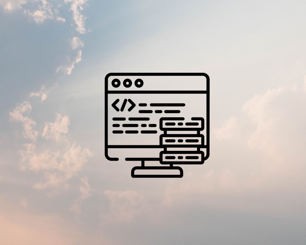 Software engineering development services cloud icon box